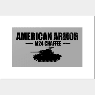 WW2 M24 Chaffee Tank (distressed) Posters and Art